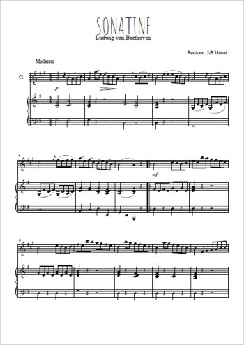 Téléchargez la partition de Sonatine. 1. Moderato